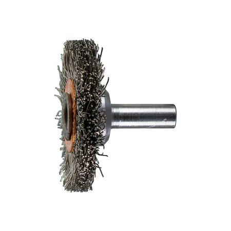 PFERD 1-1/2" Crimped Wire Wheel Brush - .012 SS Wire, 1/4" Shank 82906